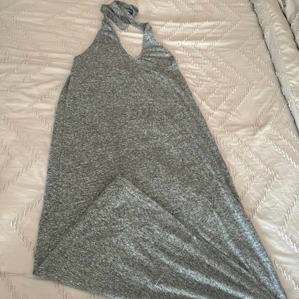 Long bare back summer dress.